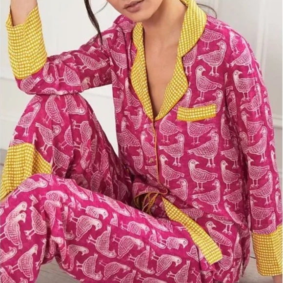 Almost NEW! Stay cozy with Jen Hewett x Anthropologie Birds of a Feather Pajama - Picture 2 of 13